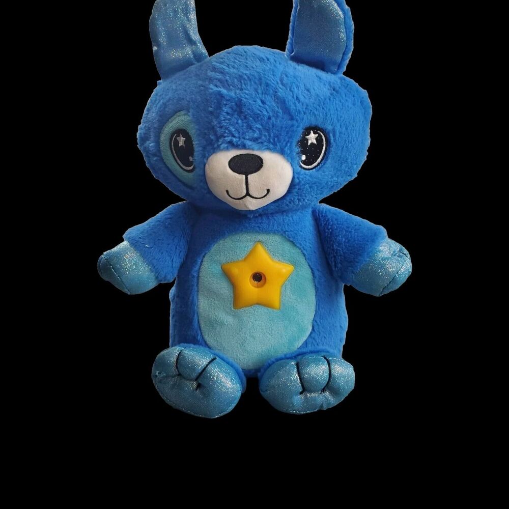 Star Belly Dream Lites Plush Stuffed Animal Night Light Puppy Blue 13” Works Kid